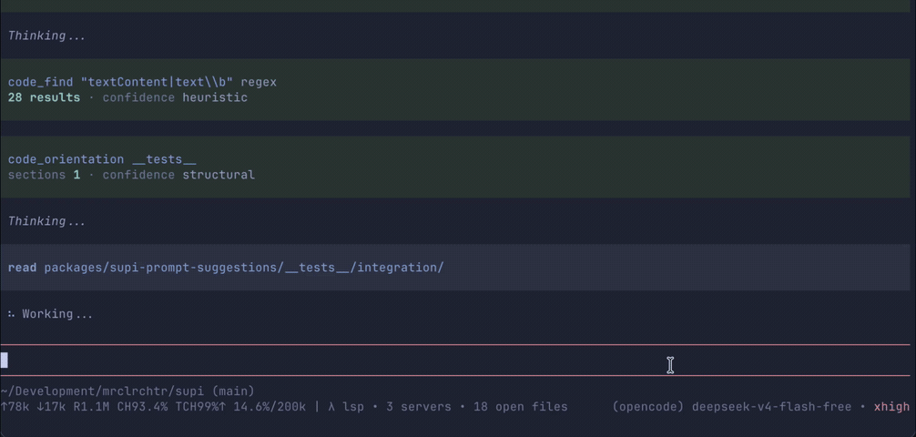 Demo of ghost-text prompt suggestions