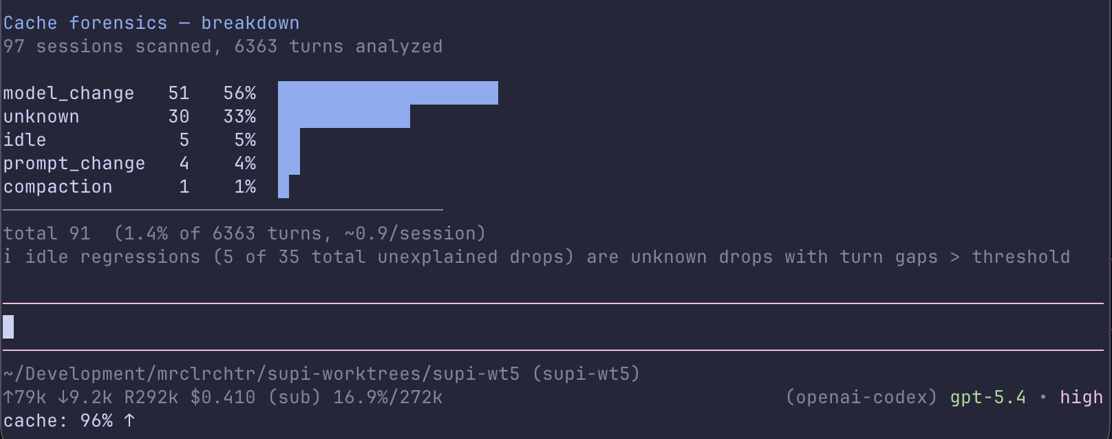 Cache forensics report