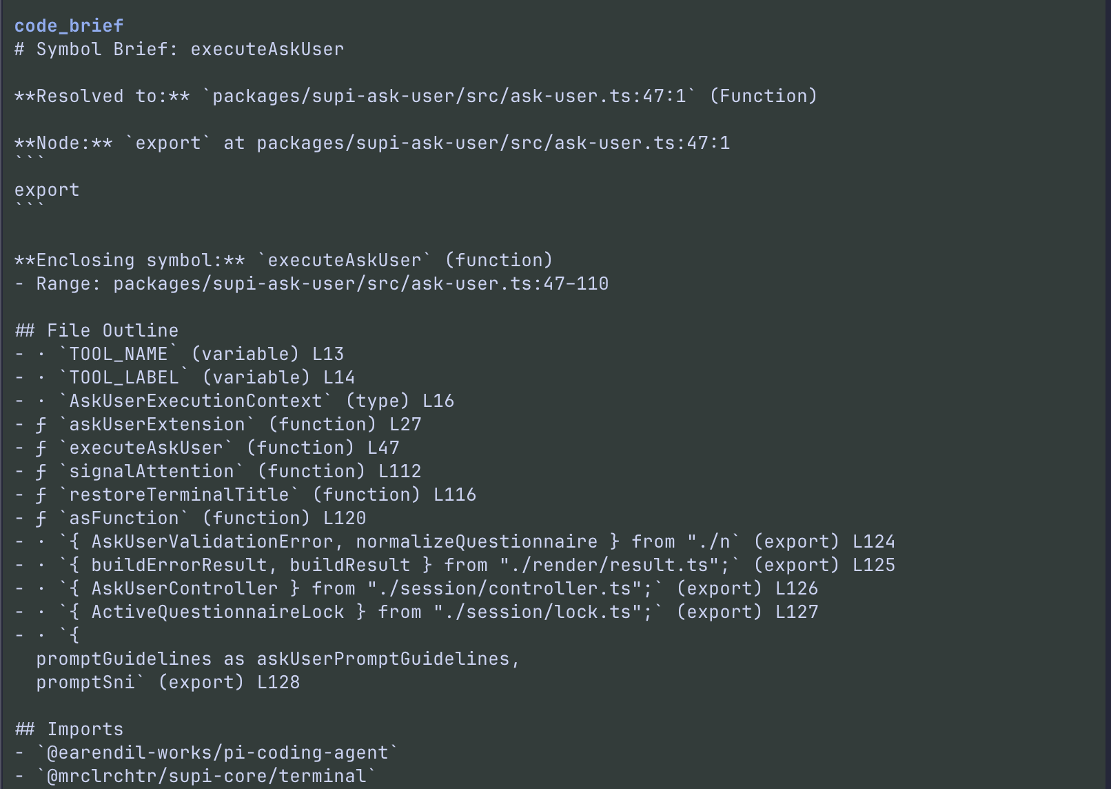 Code brief in action