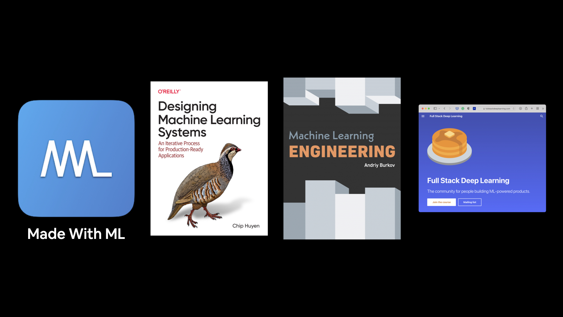 Resources to improve your machine learning engineering skills (all of the steps that go around building a machine learning model).