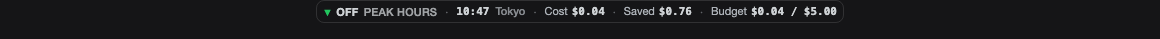 The strip in the dark theme