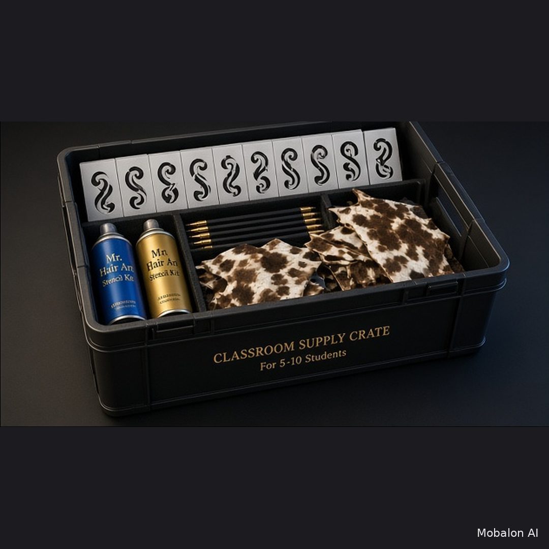 Mr. Hair Art SCHOOL STENCIL KIT