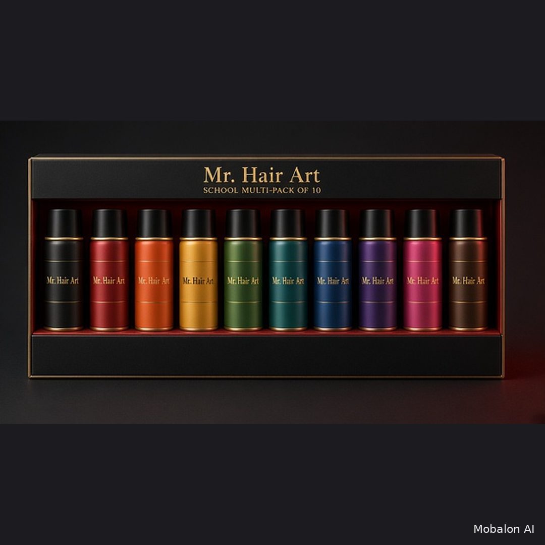 MR. HAIR ART COLOR SPRAY - School DEALS Multi-Pack of 10 Sprays