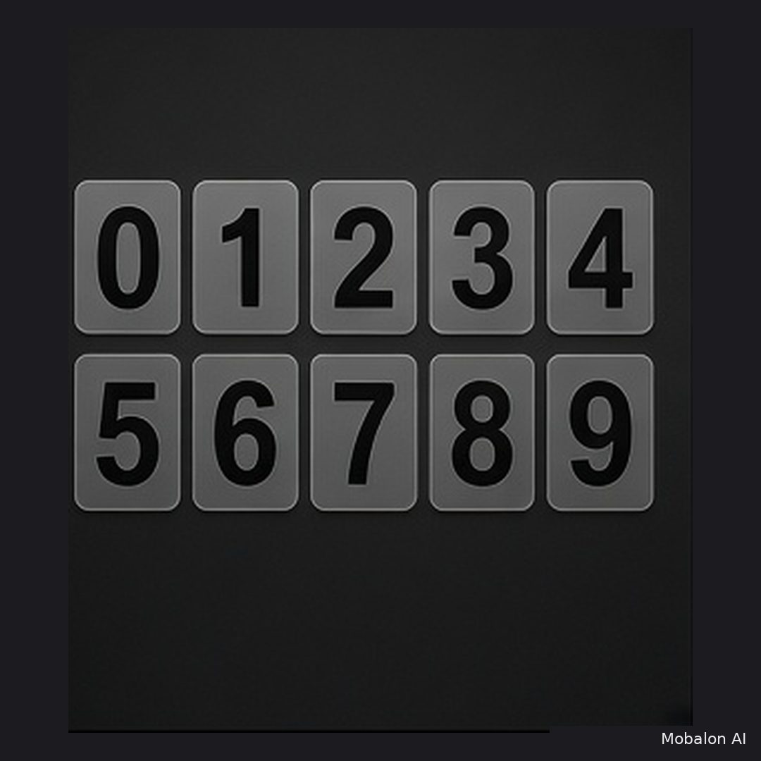 Mr. Hair Art Stencil -Number Group- (Emmett FONT) (10 Stencils)