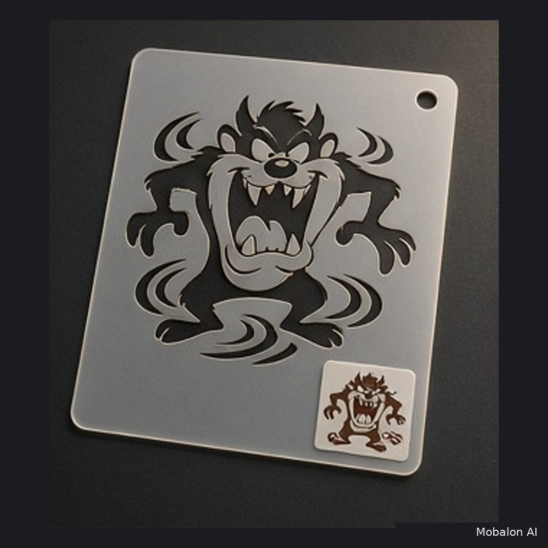 Hair Art Stencil - Taz