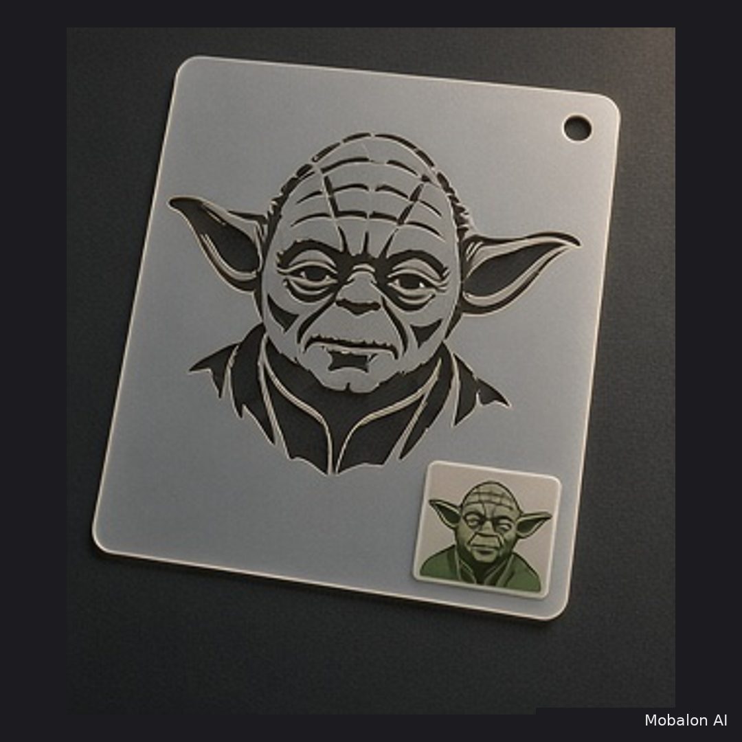Hair Art Stencil - Yoda 1