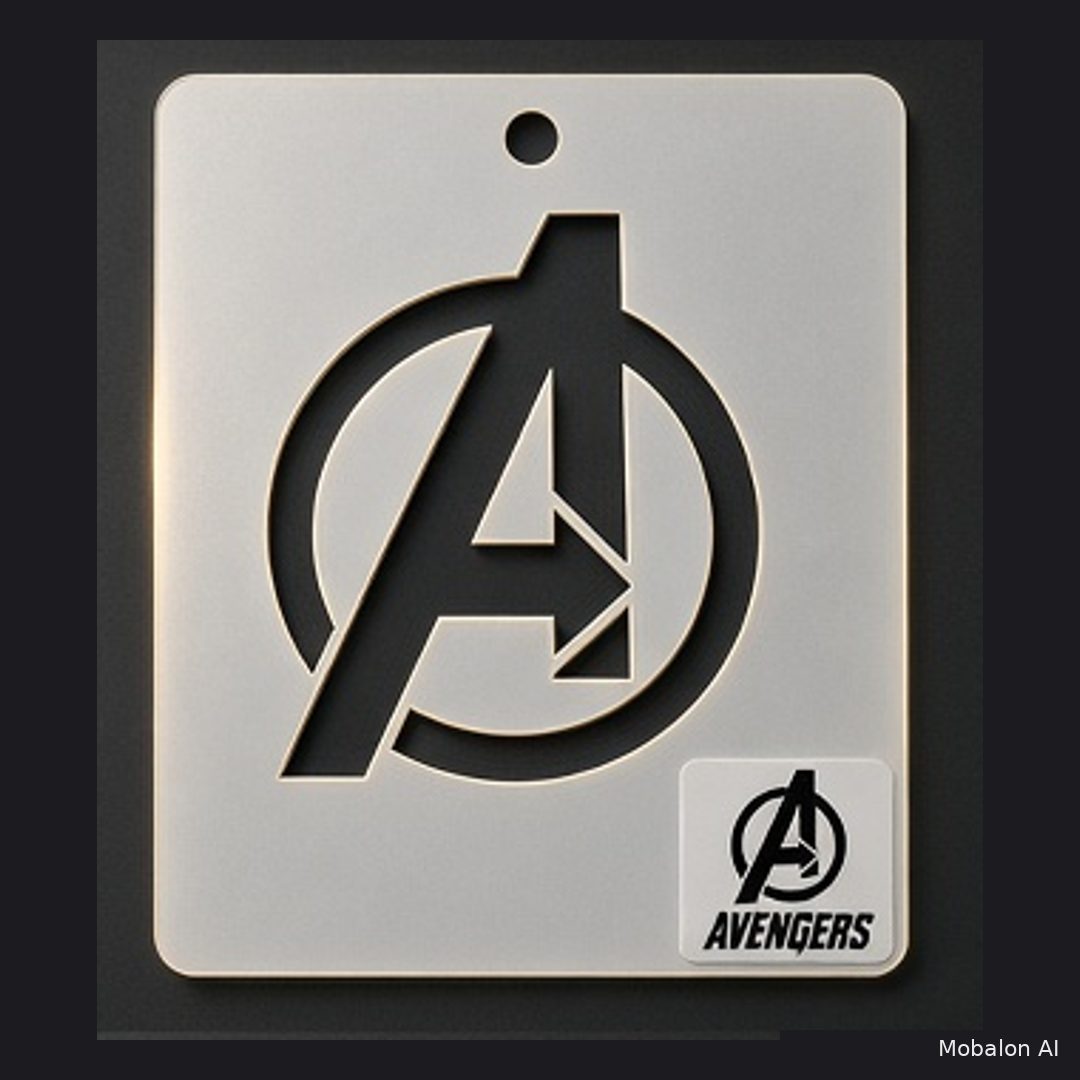 MR. HAIR ART STENCIL - AVENGERS LOGO