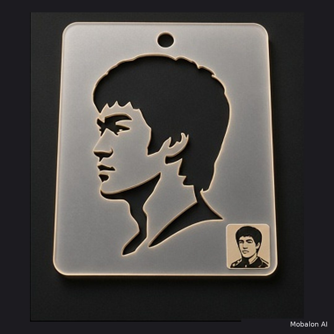MR. HAIR ART STENCIL - BRUCE LEE 2
