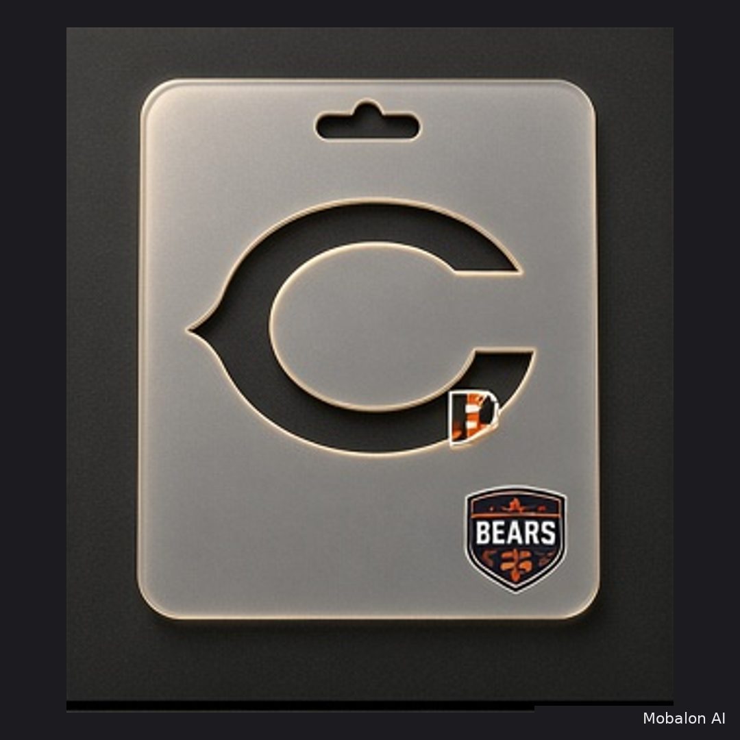 MR. HAIR ART STENCIL - CHICAGO BEARS