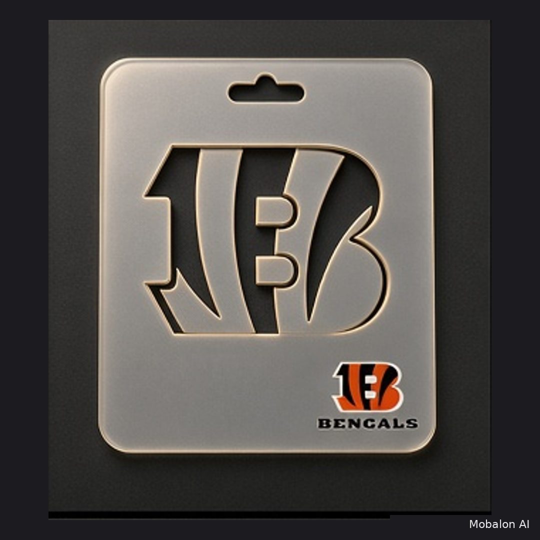 MR. HAIR ART STENCIL - CINCINNATI BENGALS