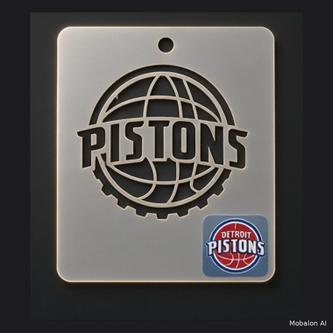 MR. HAIR ART STENCIL - DETROIT PISTONS