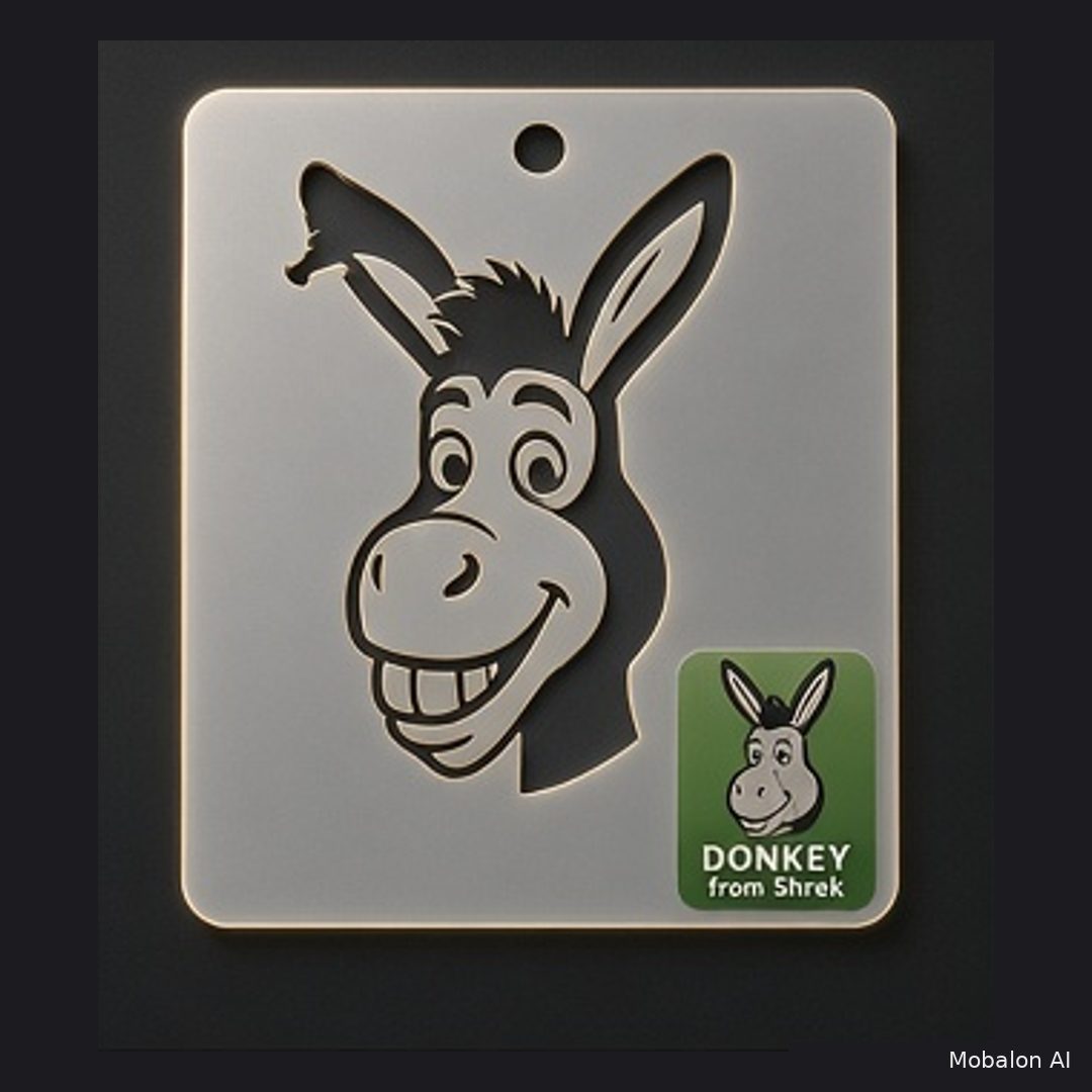 MR. HAIR ART STENCIL - DONKEY FROM SHREK