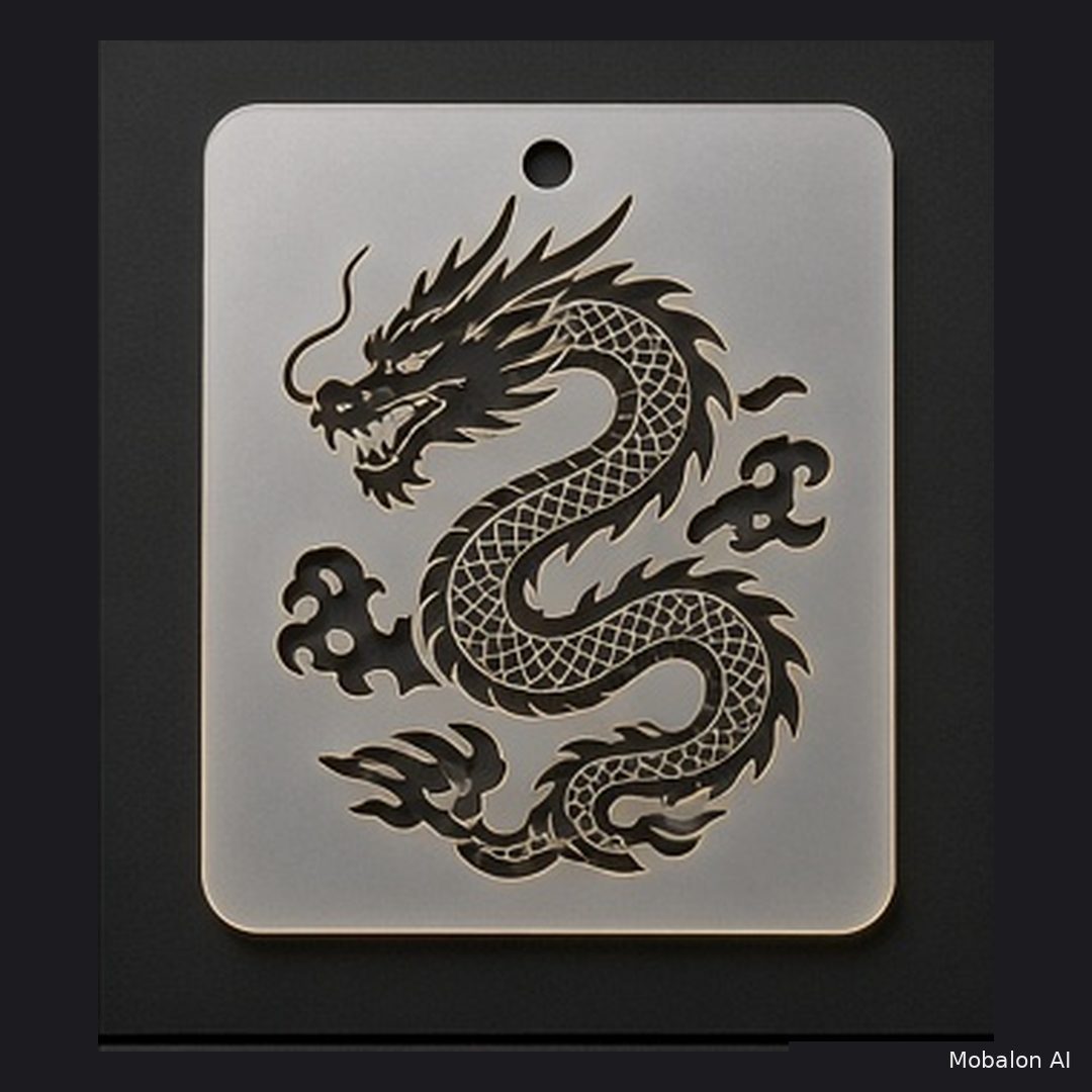 MR. HAIR ART STENCIL - DRAGON 3