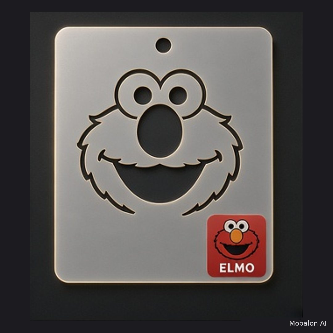 MR. HAIR ART STENCIL - ELMO