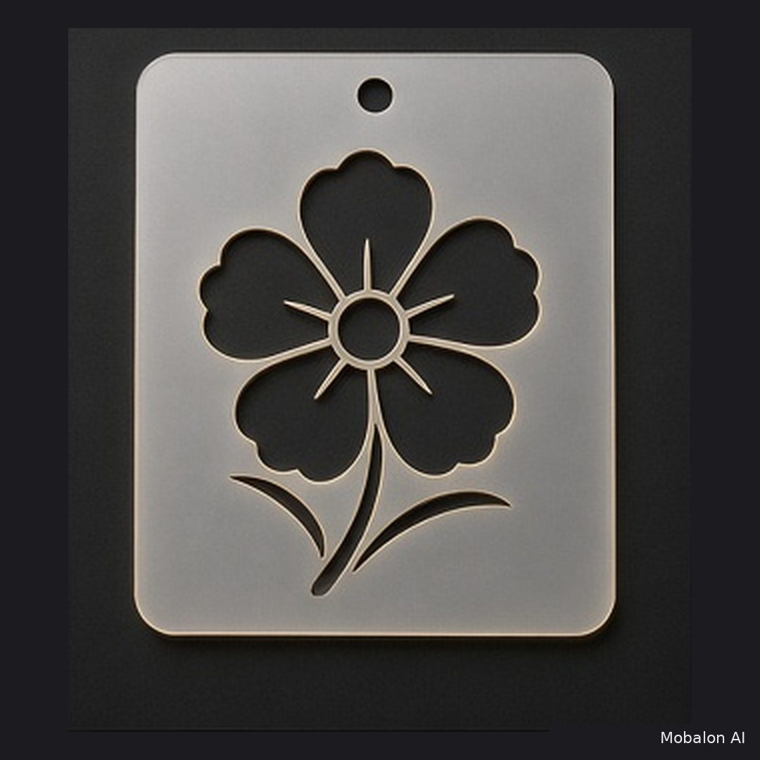 Mr. HAIR ART STENCIL - Flower 2