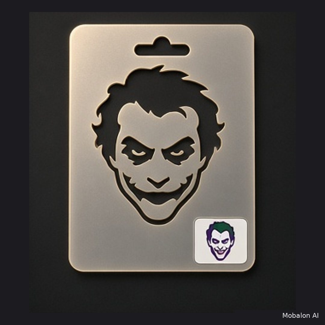 Mr. HAIR ART STENCIL - Joker Face