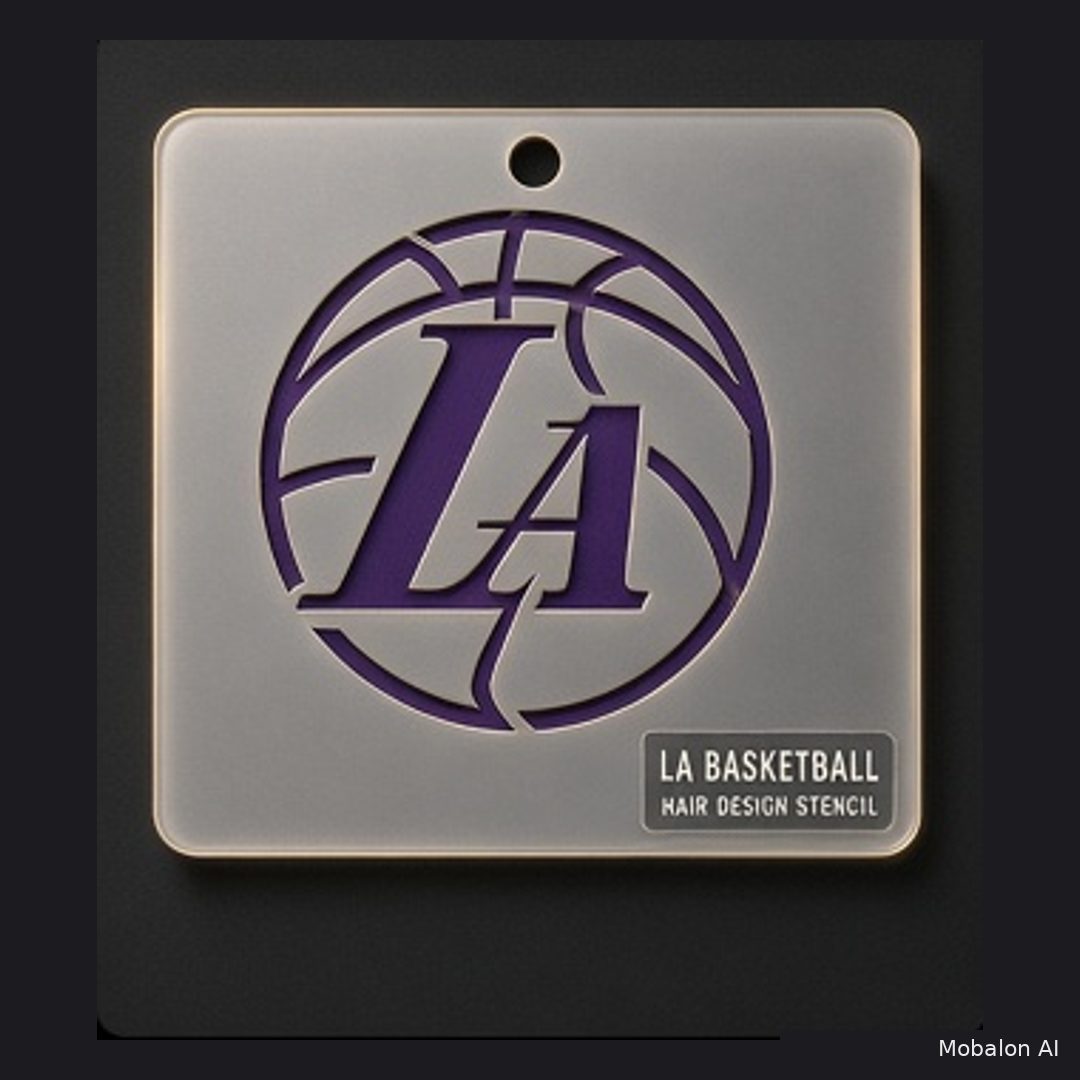 Mr. HAIR ART STENCIL - Los Angeles Lakers Logo 2