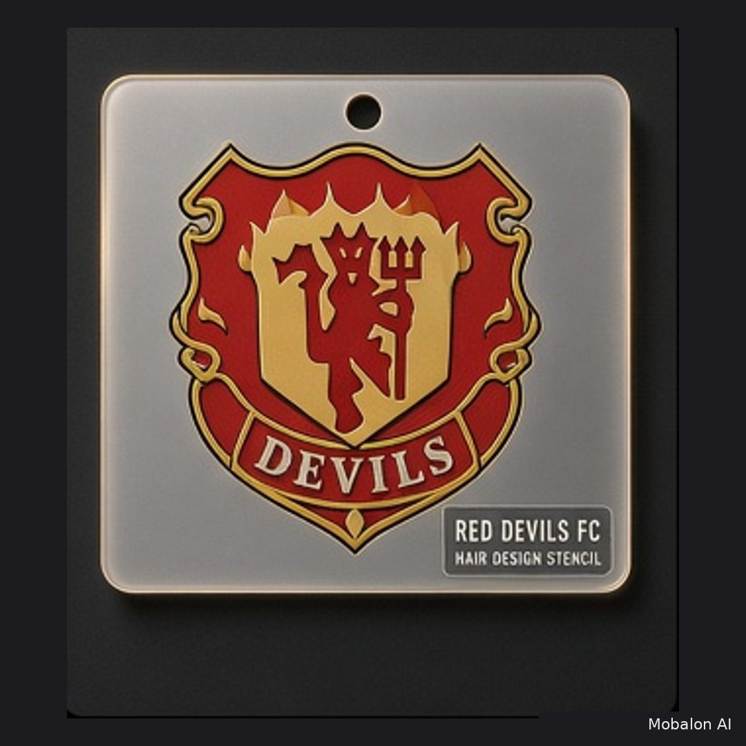 MR. HAIR ART STENCIL - MANCHESTER UNITED LOGO