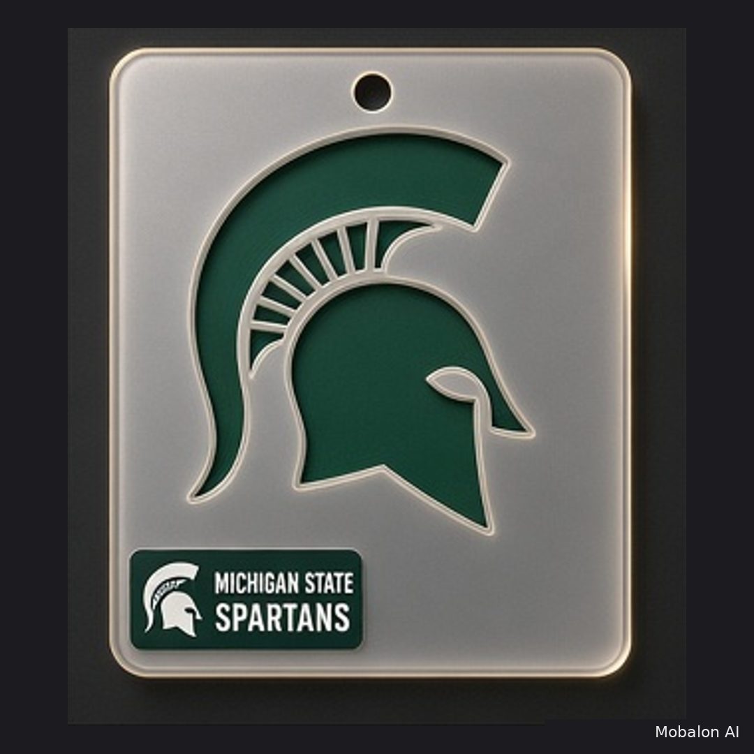 Mr. HAIR ART STENCIL - Michigan State Spartans Logo