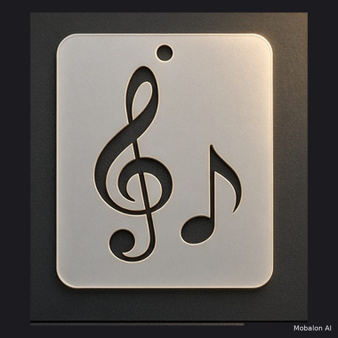 MR. HAIR ART STENCIL - MUSIC - TREBLE CLEF NOTE