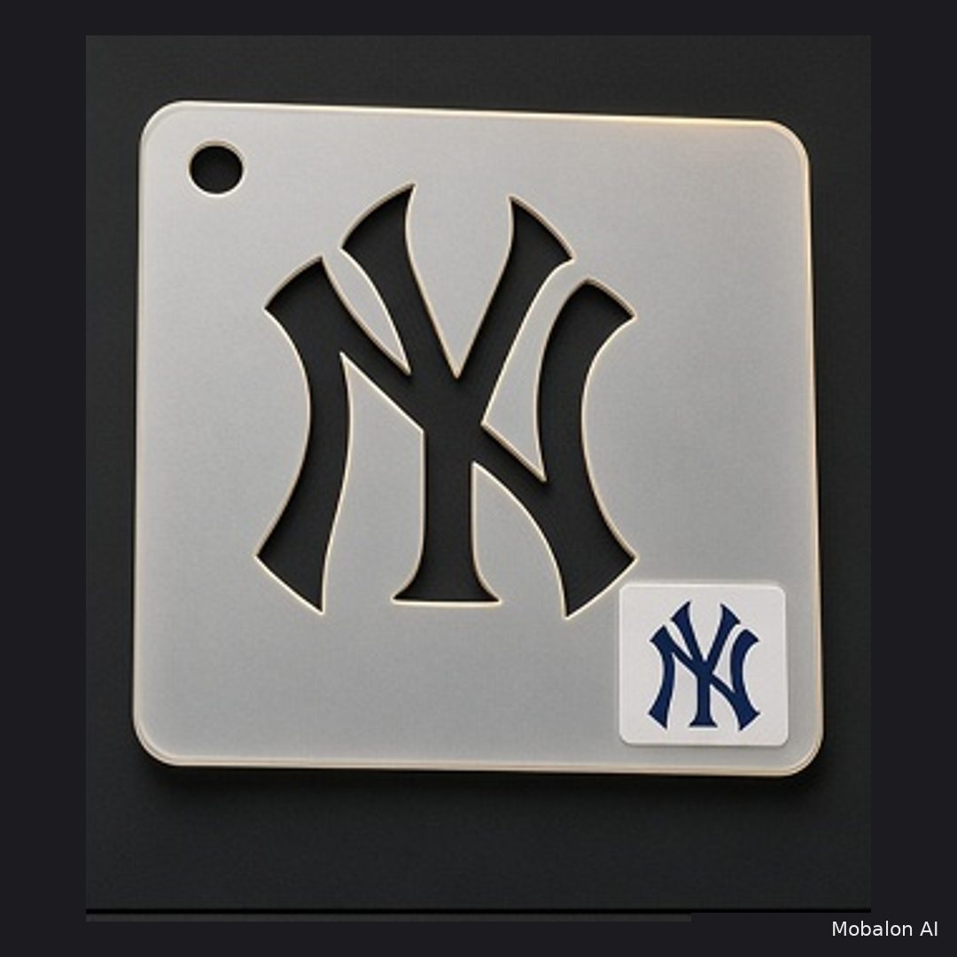 MR. HAIR ART STENCIL - NEW YORK YANKEES LOGO