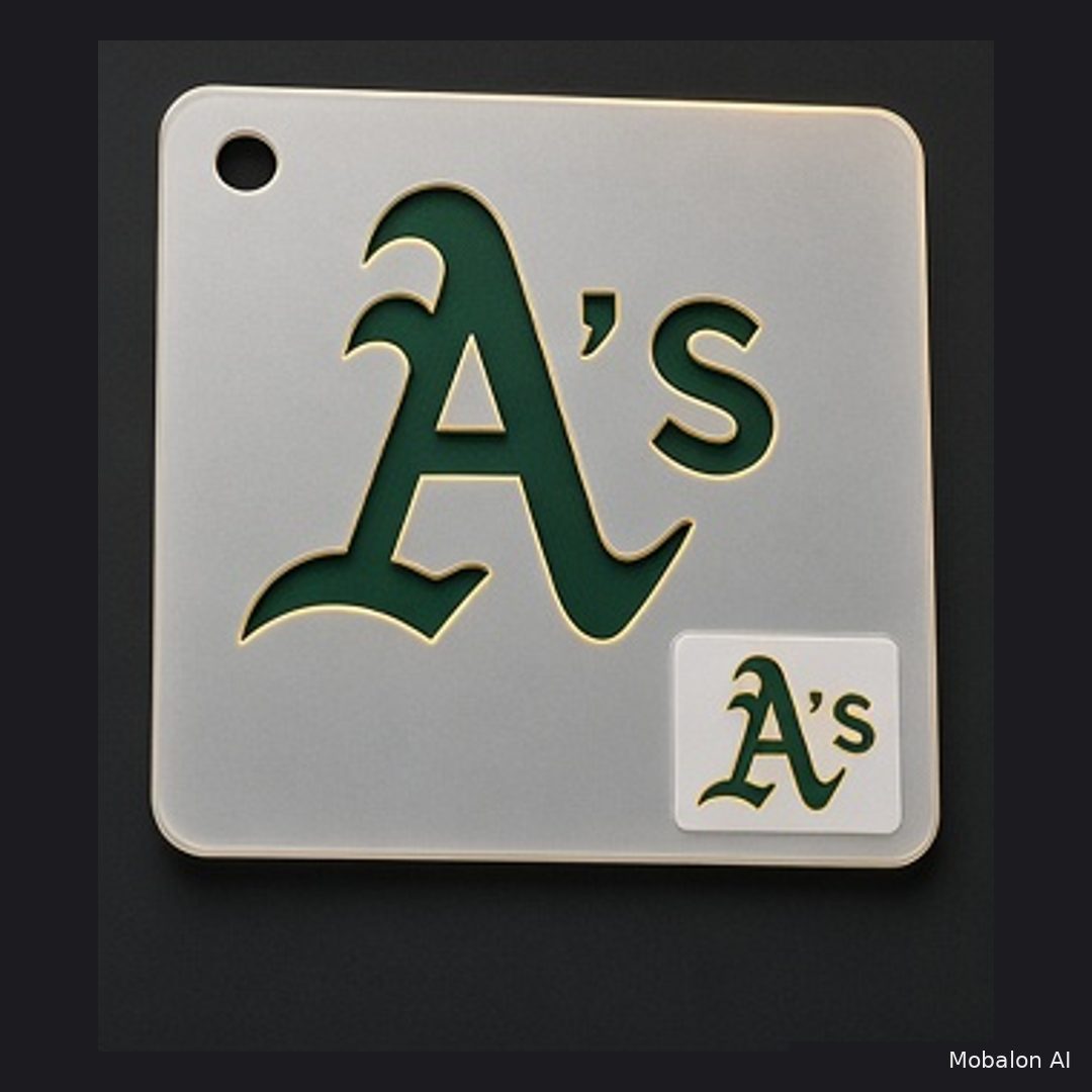 Mr. HAIR ART STENCIL - Oakland A's Logo