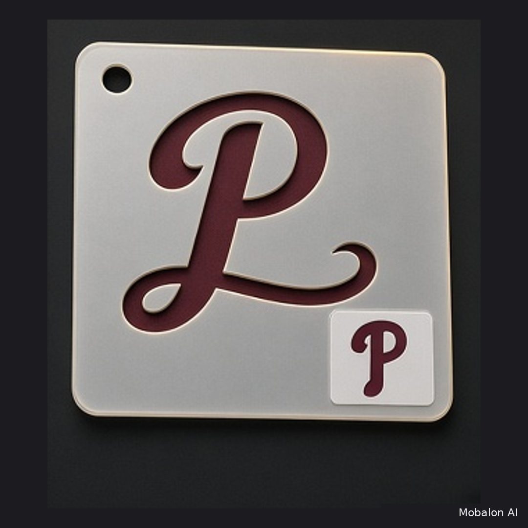 Mr. HAIR ART STENCIL - Old Phillies Logo