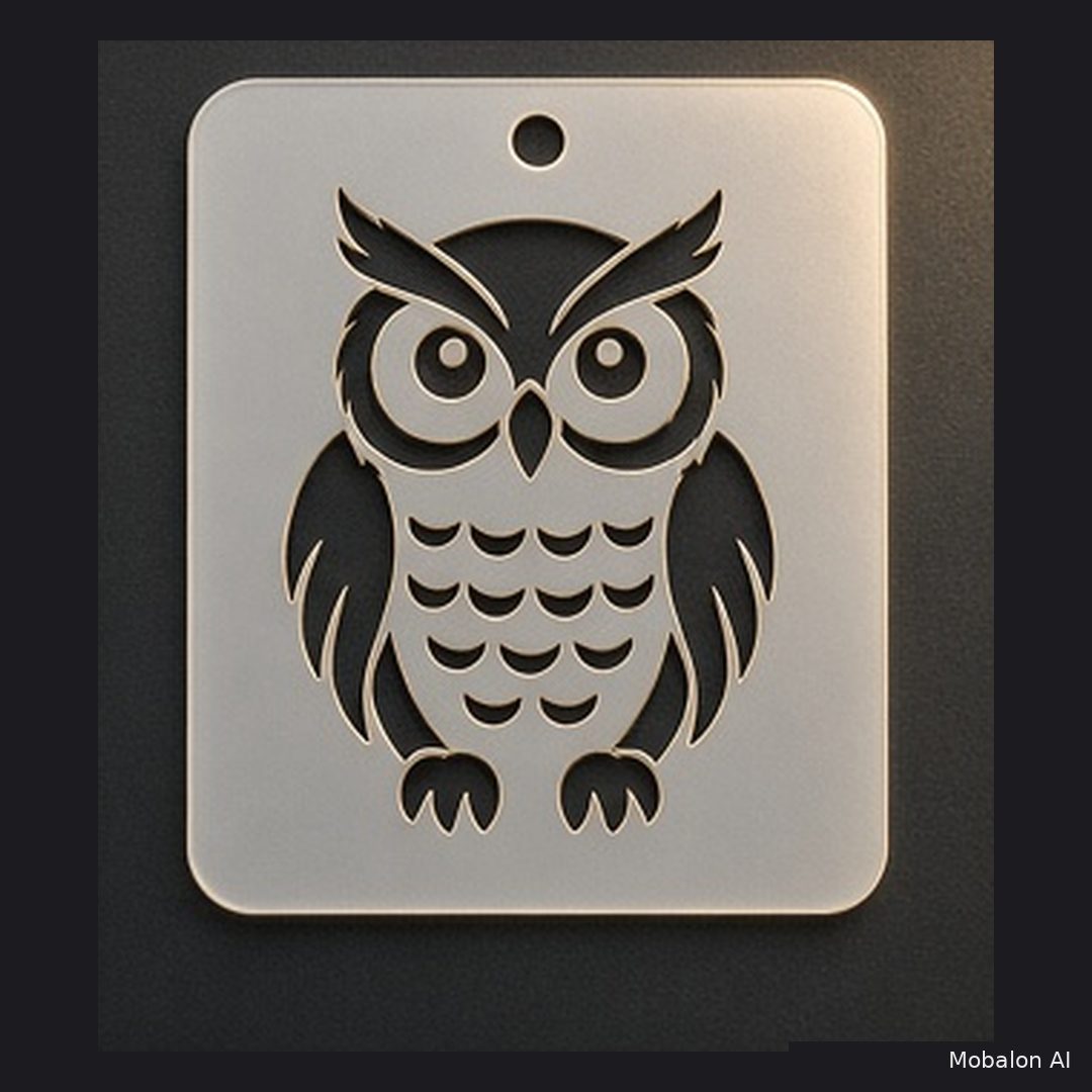 Mr. HAIR ART STENCIL - Owl 2