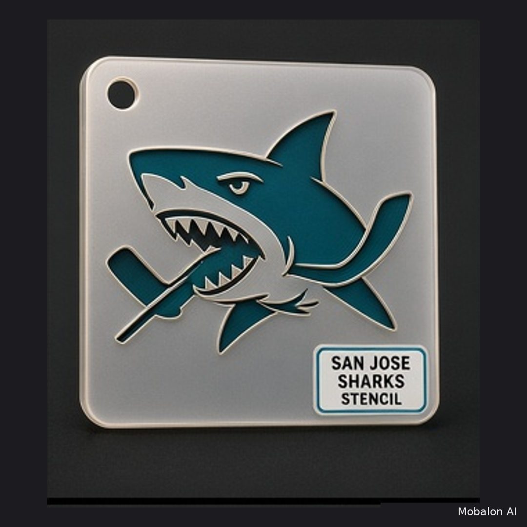 MR. HAIR ART STENCIL - SAN JOSE SHARKS LOGO