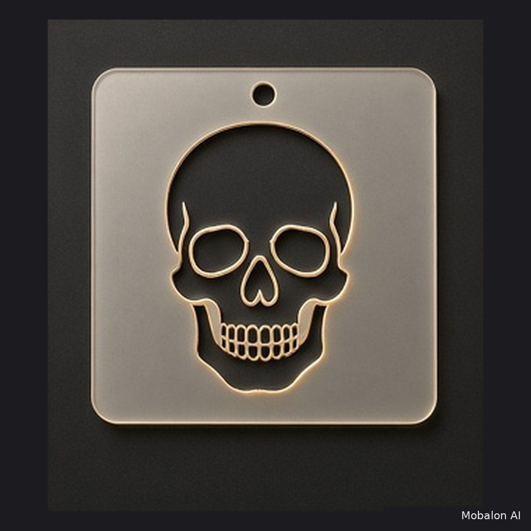 Mr. HAIR ART STENCIL - Skull 3