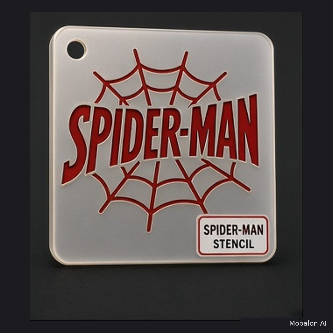 Mr. HAIR ART STENCIL - Spiderman Name