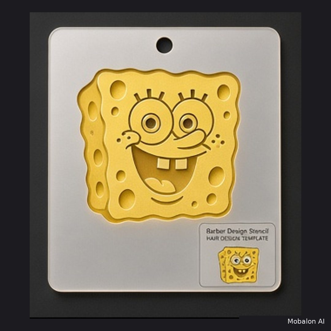 Mr. HAIR ART STENCIL - Spongebob 4