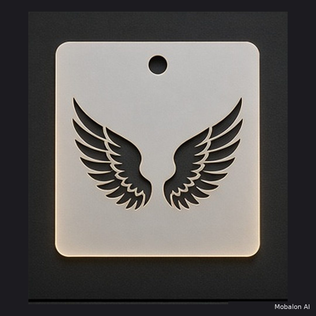 MR. HAIR ART STENCIL - SPREAD WINGS