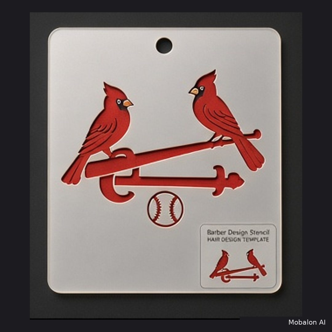 MR. HAIR ART STENCIL - ST. LOUIS CARDINALS