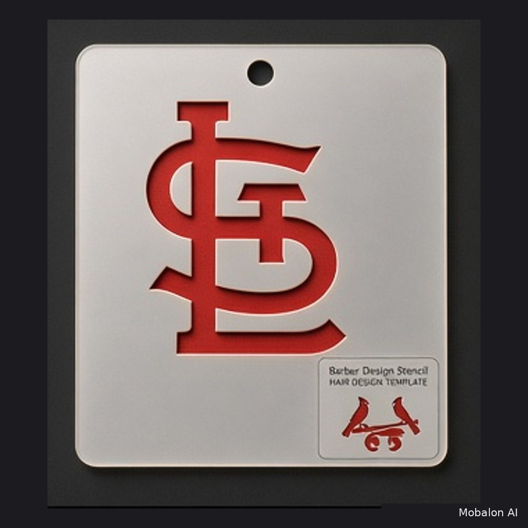 MR. HAIR ART STENCIL - ST. LOUIS CARDINALS LOGO