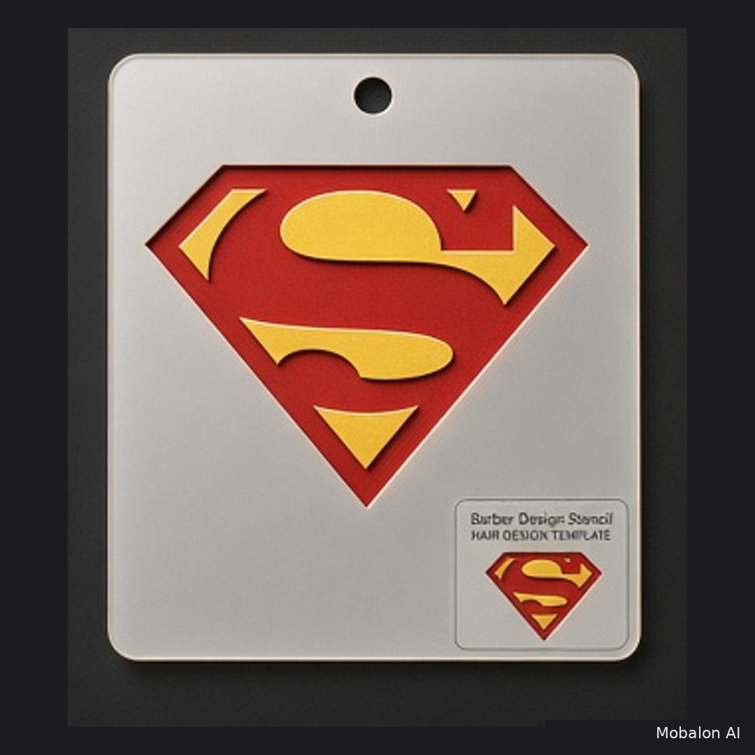 MR. HAIR ART STENCIL - SUPERMAN LOGO