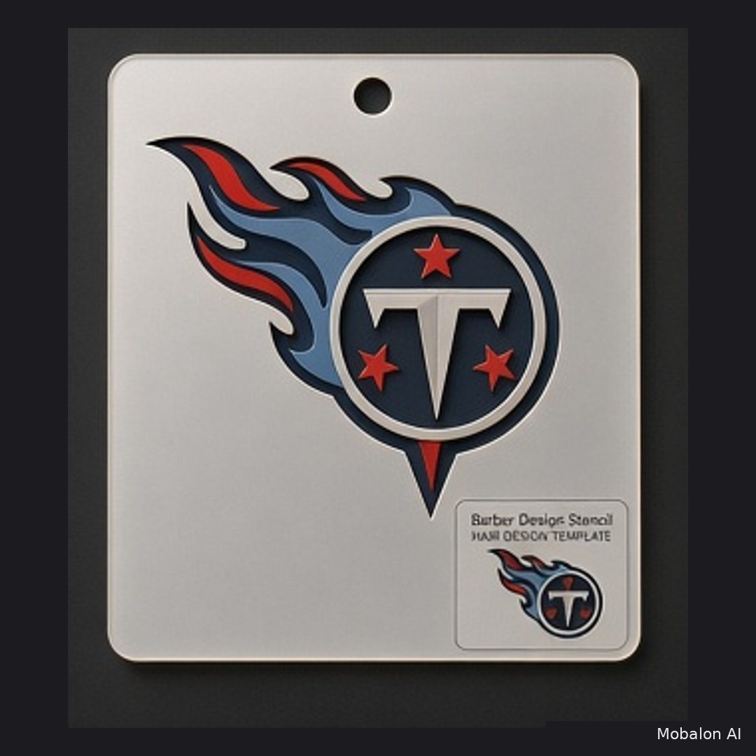 MR. HAIR ART STENCIL - TENNESSEE TITANS