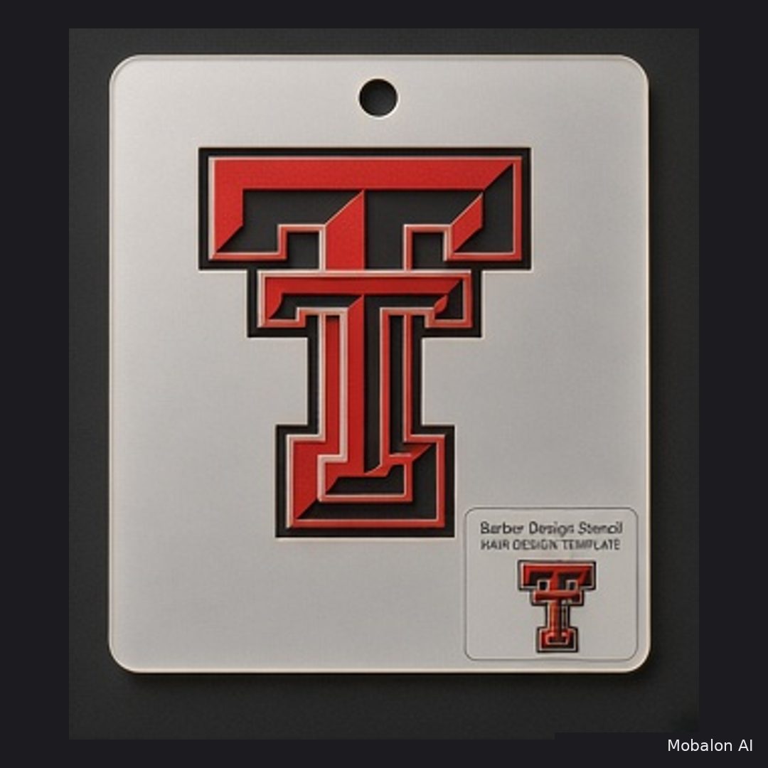 MR. HAIR ART STENCIL - TEXAS TECH UNIVERSITY