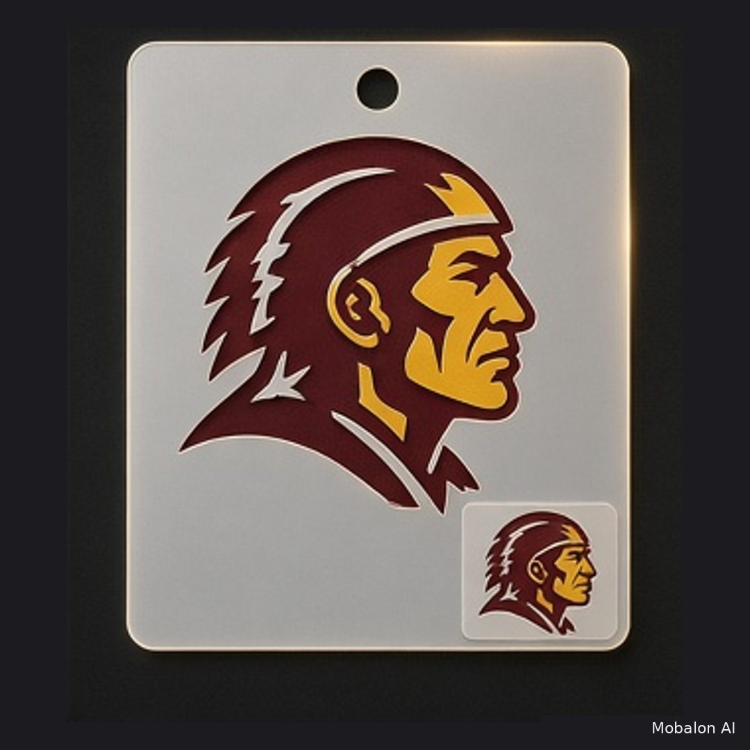 MR. HAIR ART STENCIL - WASHINGTON REDSKINS