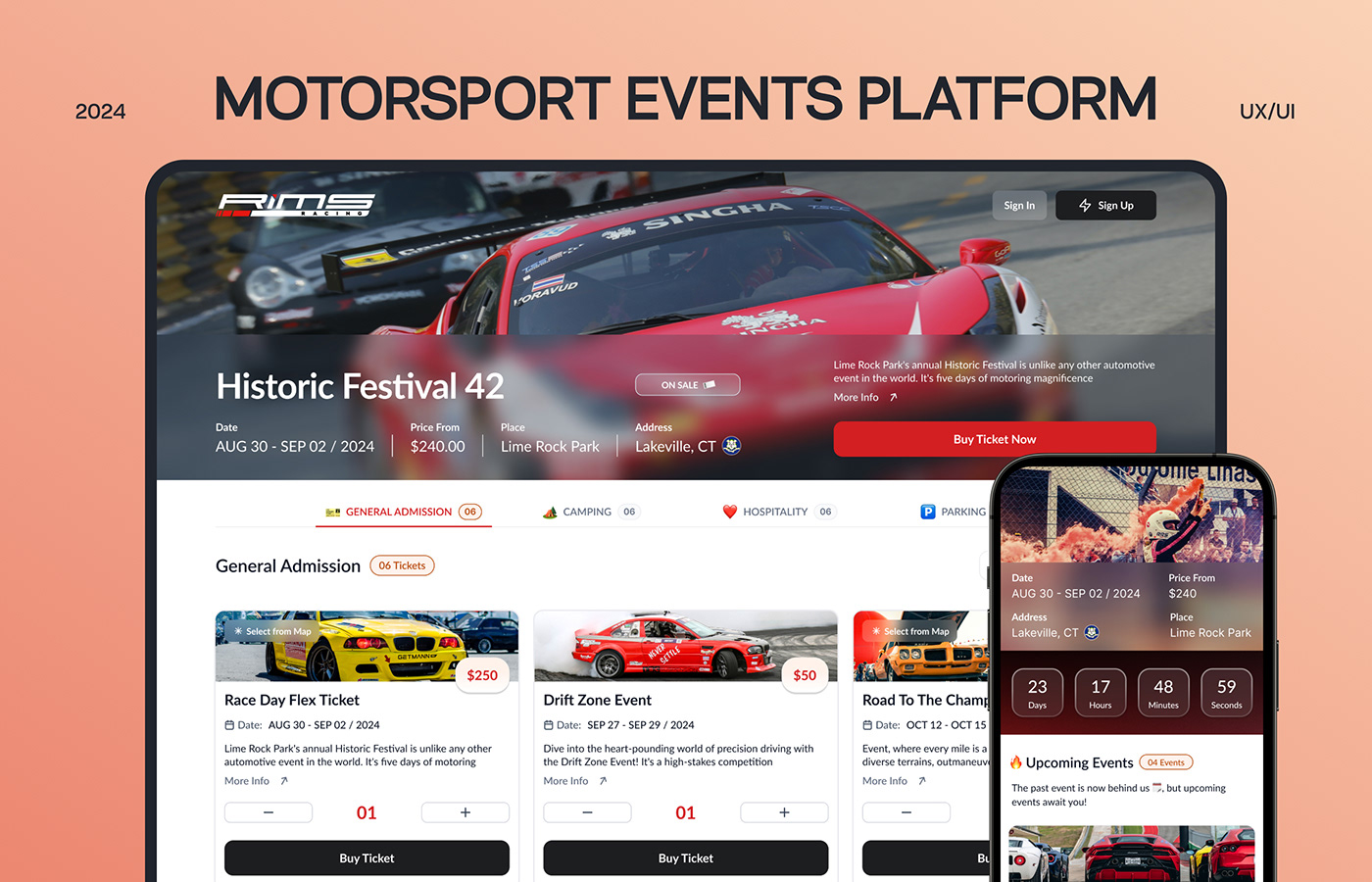 Motor Sport Events Platform Website