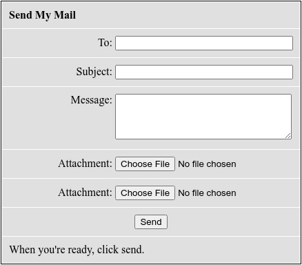 Send Mail Example