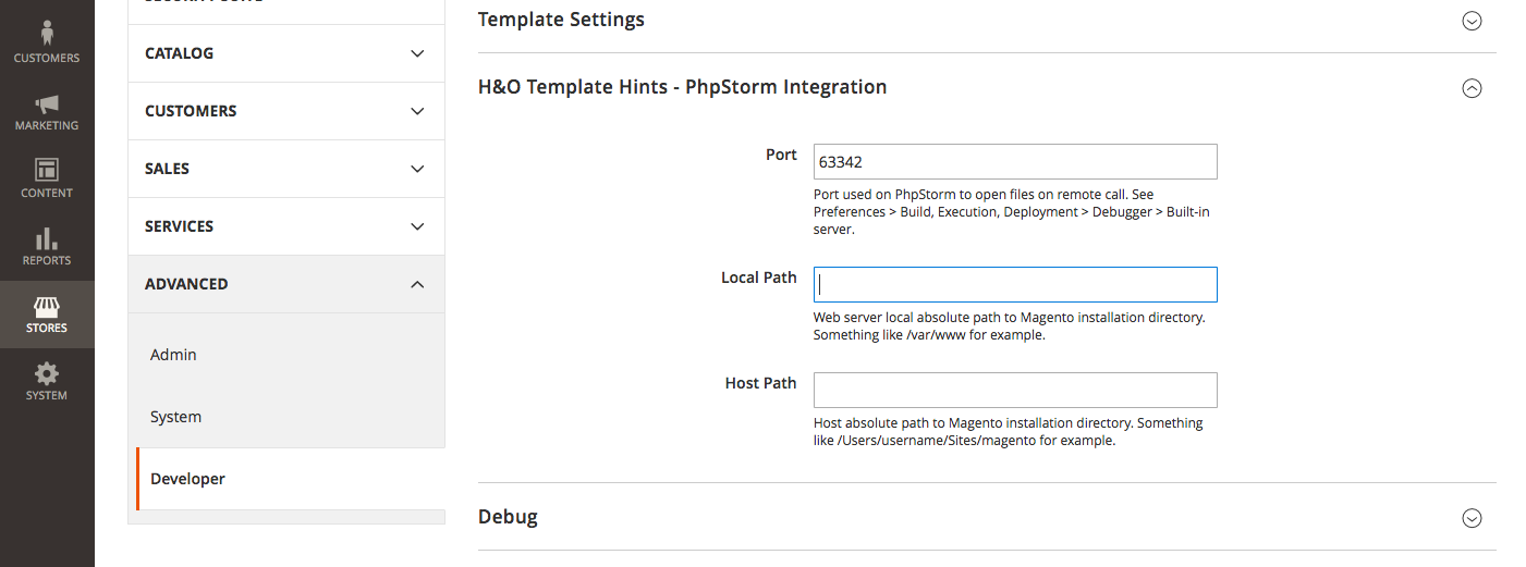 Tweak Magento config