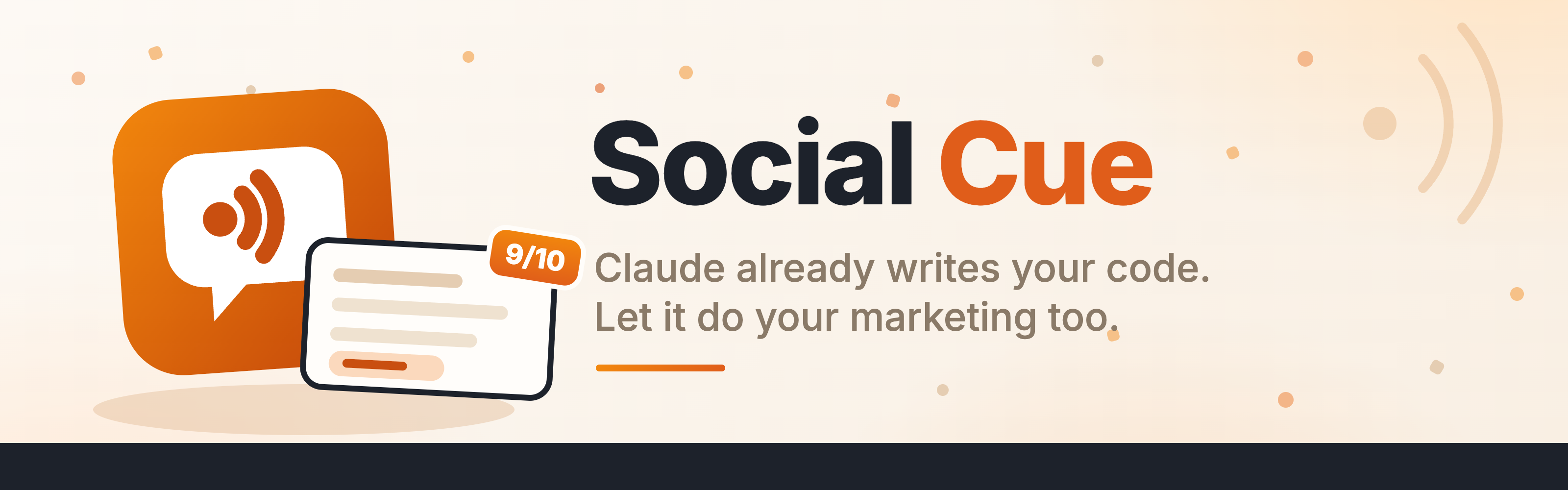 Social Cue - let Claude do your marketing.