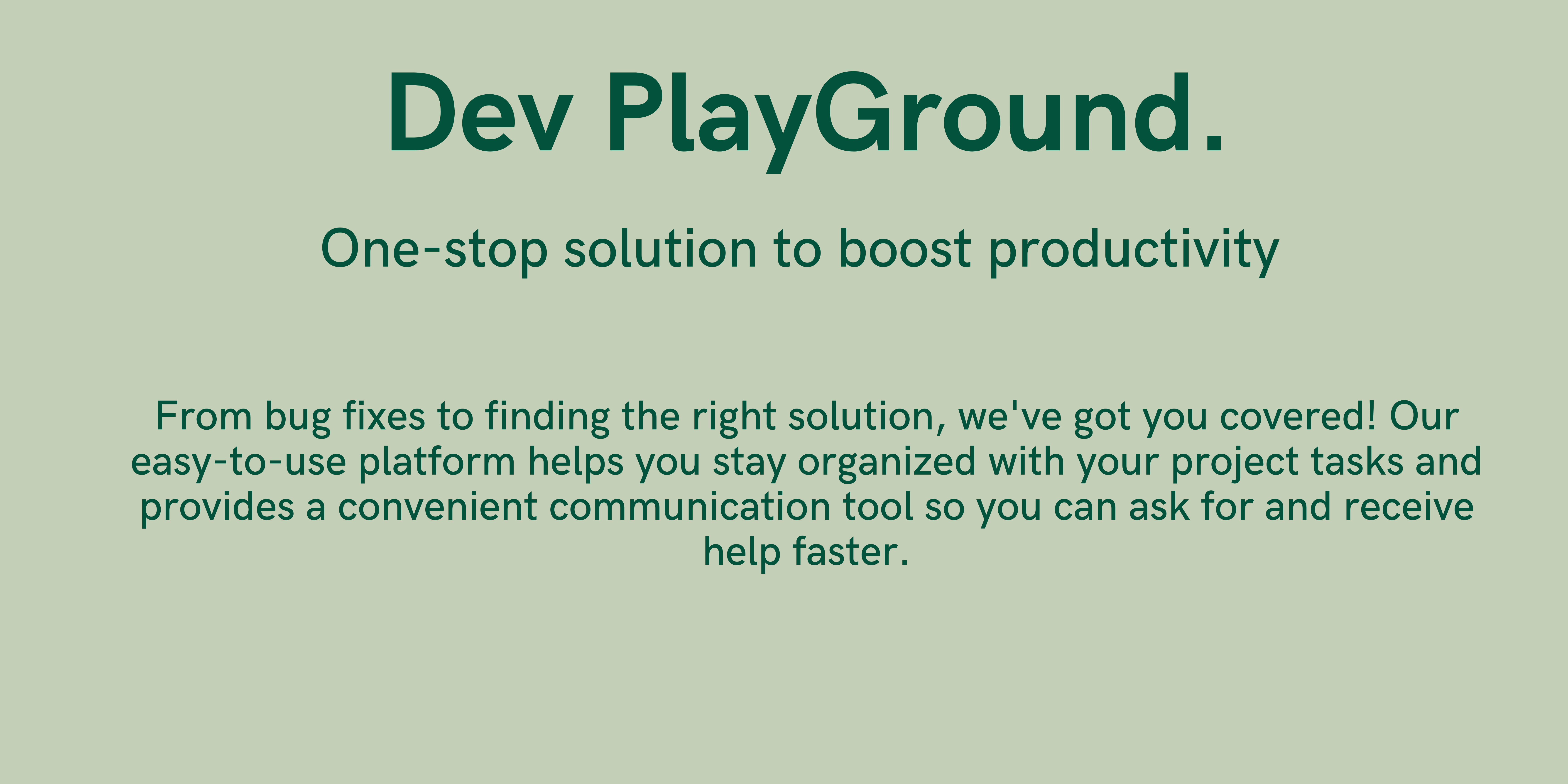 DevPlayGround