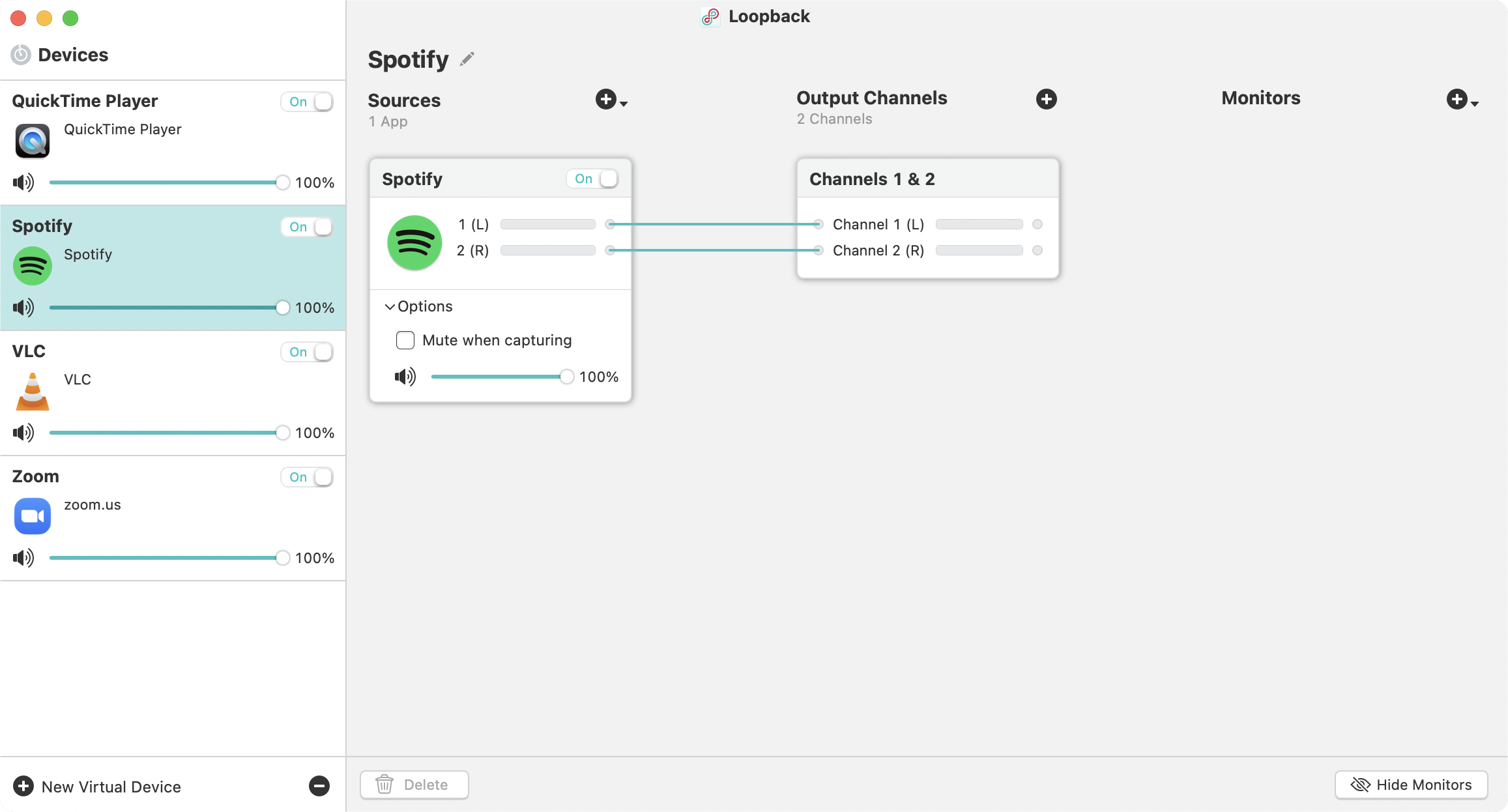 Rogue Amoeba's Loopback with Spotify Audio