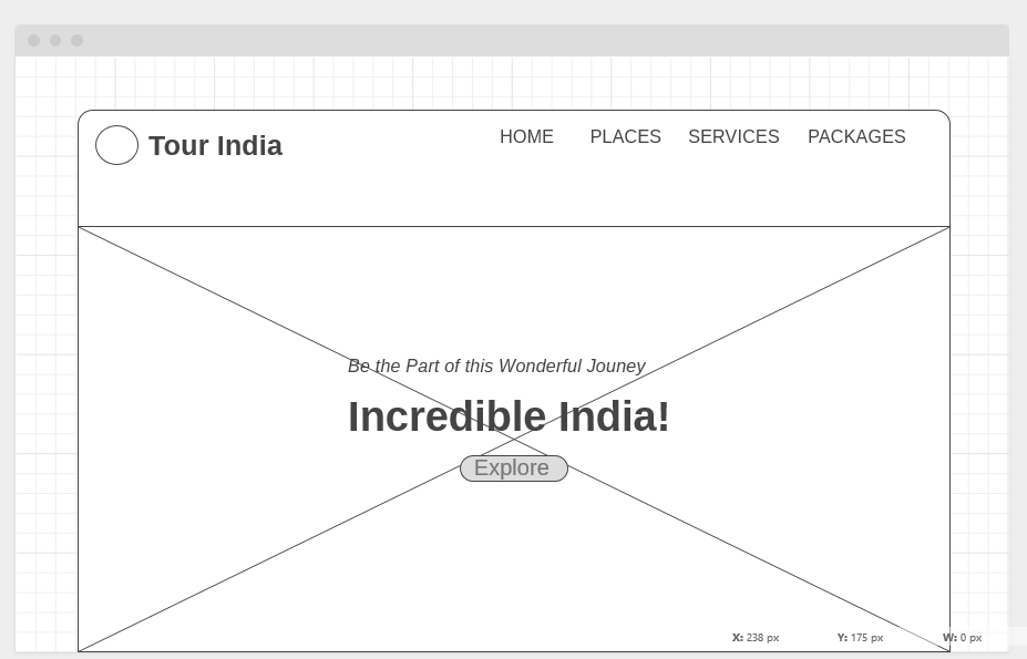 Tour India Wireframe