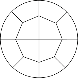 Top view of spherical cap subdivision