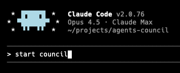 Claude Code start council