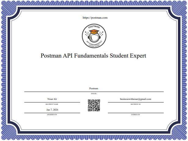 Postman API Student Expert
