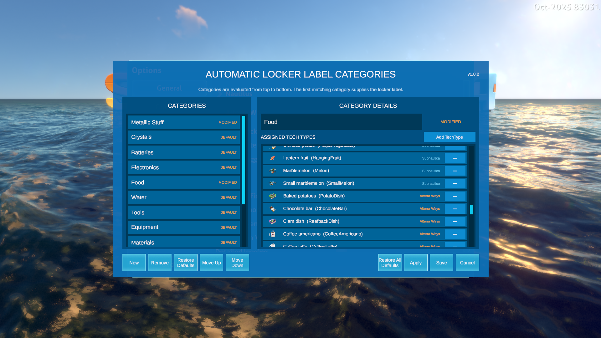 Category customisation
